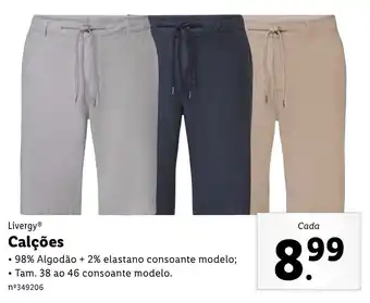 Lidl Calções 38 ao 46 promoção
