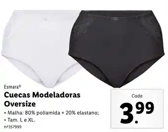 Lidl Cuecas Modeladoras Oversize L e XL promoção