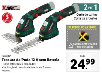 Lidl Tesoura de Poda 12 V sem Bateria promoção