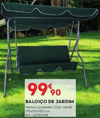 Bricomarché BALOIÇO DE JARDIM Metal e poliéster | Cor: verde 170x115x150 cm promoção
