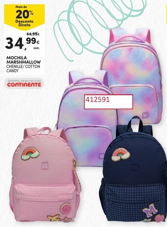 Continente MOCHILA MARSHMALLOW CHENILLE/COTTON promoção
