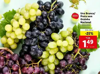 Lidl Uva Branca/Preta sem Grainha Nacional promoção