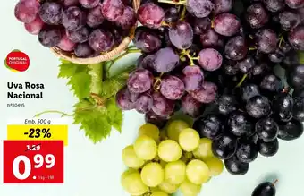 Lidl Uva Rosa Nacional promoção