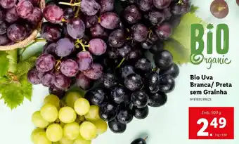 Lidl Bio Uva Branca/Preta sem Grainha promoção