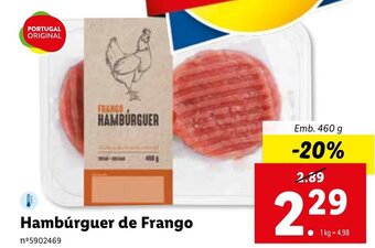 Lidl Hambúrguer de Frango 460g promoção