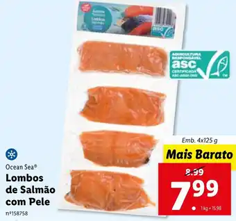 Lidl Lombos de Salmão com Pele 4 x 125g promoção
