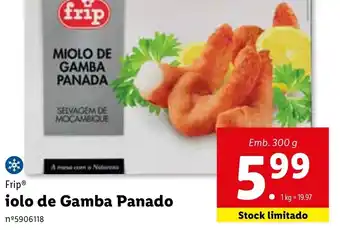 Lidl Iolo de Gamba Panado 300g promoção