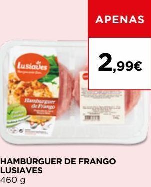 El Corte Inglés Hambúrguer de frango lusiaves promoção
