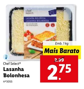 Lidl Chef Select Lasanha Bolonhesa 1kg promoção