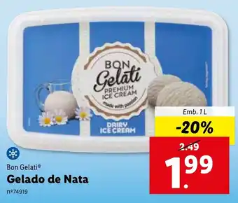 Bon Gelati Gelado de Nata 1L