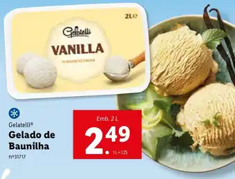 Lidl Gelatelli Gelado Baunilha 2L promoção