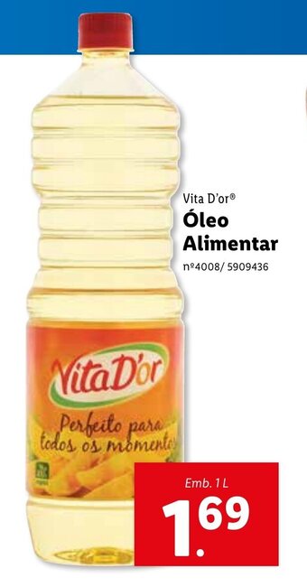 Lidl Vita D'or Óleo Alimentar 1L promoção