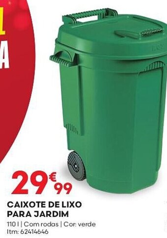 CAIXOTE DE LIXO PARA JARDIM