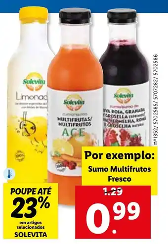 Lidl Solevita Sumo Multifrutos Fresco promoção