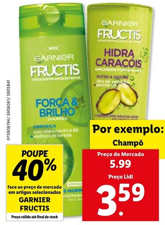 Lidl Garnier Fructis Champô promoção