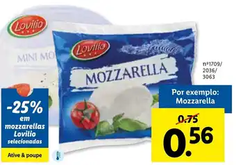 Lidl Active & Poupe Mozzarella promoção