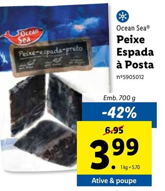 Lidl Ocean Sea Peixe Espada à Posta 700g promoção