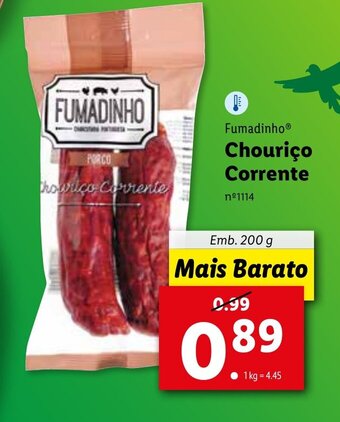 Lidl Fumadinho Chouriço Corrente 200g promoção