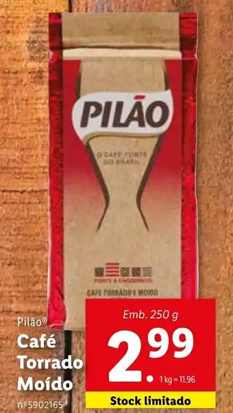 Lidl Pilão Café Torrado Moído 250g promoção