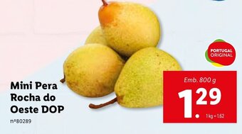 Lidl Mini Pera Rocha do Oeste DOP 800g promoção