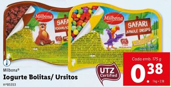 Lidl Milbona Iogurte Bolitas/ Ursitos 175g promoção