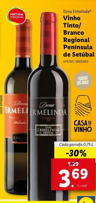 Vinho/Tinto Branco Regional Península de Setúbal 0,75L