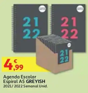 Auchan Agenda Escolar Espiral A5 Greyish promoção