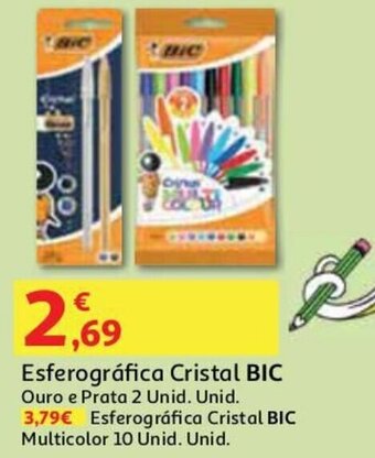 Auchan Esferográfica Cristal BIC promoção