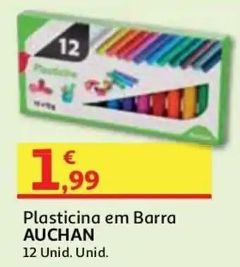 Plasticina em Barra Auchan 12 Unid