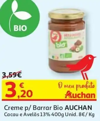 Auchan Creme p/Barrar Bio Auchan 400g promoção