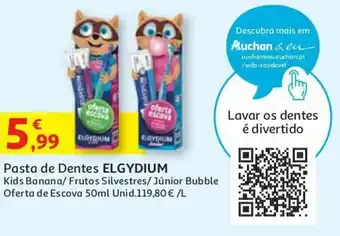 Auchan Pasta de Dentes Elgydium 50ml promoção