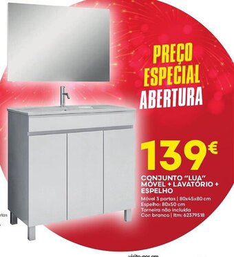 Bricomarché CONJUNTO "LUA" MÓVEL + LAVATÓRIO + ESPELHO promoção