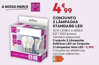 Bricomarché CONJUNTO 2 LÂMPADAS STANDARD LED promoção