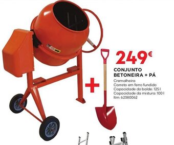 Bricomarché CONJUNTO BETONEIRA + PÁ promoção