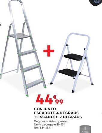 Bricomarché CONJUNTO ESCADOTE 4 DEGRAUS + ESCADOTE 2 DEGRAUS promoção