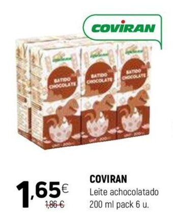 COVIRAN Leite achocolatado 200 ml pack 6 u.