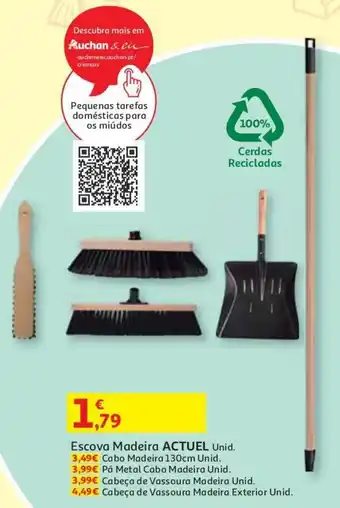 Auchan Escova Madeira Actuel promoção