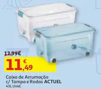 Auchan Caixa de Arrumação c/Tampa e Rodas Actuel 43L promoção