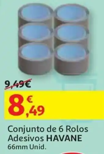 Conjunto de 6 Rolos Adesivos Havane 66mm
