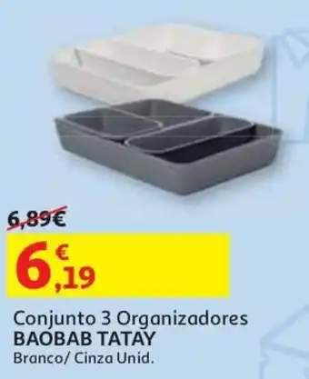 Auchan Conjunto 3 Organizadores Baobab Tatay promoção