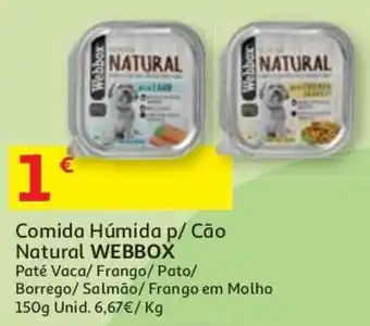 Auchan Comida Húmida p/Cão Natural Webbox 150g promoção