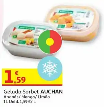 Gelado Sorbet Auchan 1L