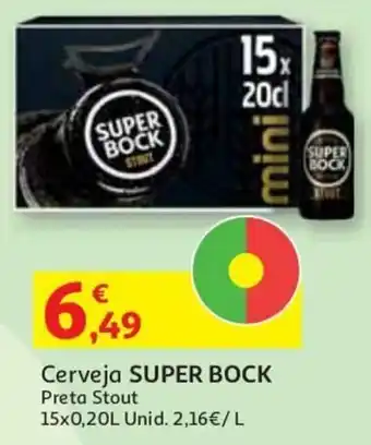 Auchan Cerveja Super Bock 15x0,20L promoção