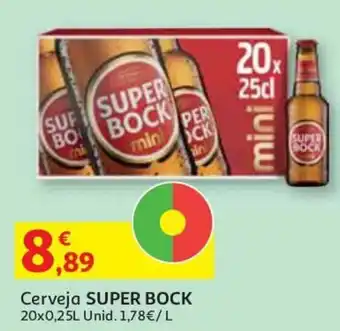 Auchan Cerveja Super Bock 20x0,25L promoção