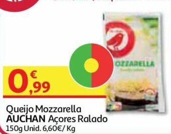 Auchan Queijo Mozzarella Auchan Açores Ralado 150g promoção