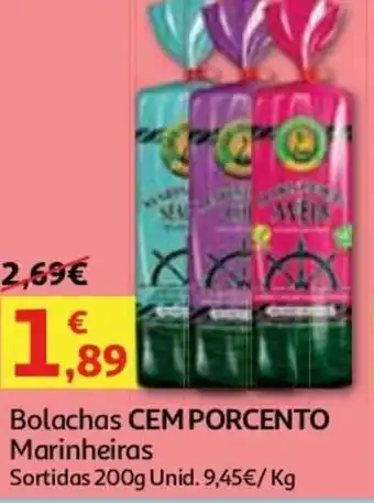 Auchan Bolachas Cem Porcento Marinheiras 200g promoção
