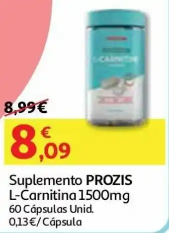 Auchan Suplemento Prozis L-Carnitina 1500mg promoção