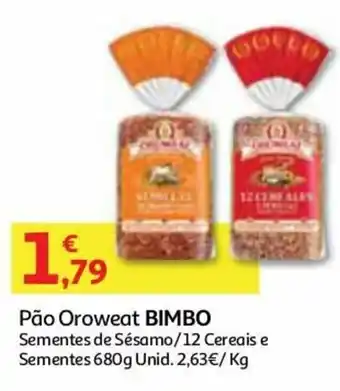 Auchan Pão Oroweat Bimbo 680g promoção