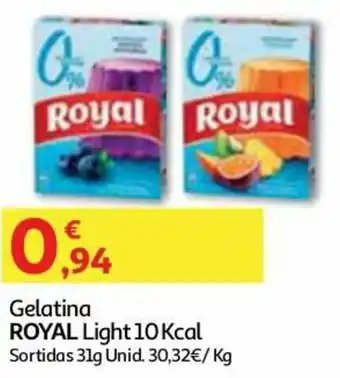Auchan Gelatina Royal Light 10Kcal 31g promoção