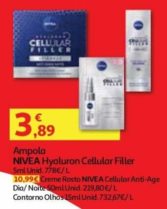 Auchan Ampola Nivea Hyaluron Cellular Filler 5ml promoção
